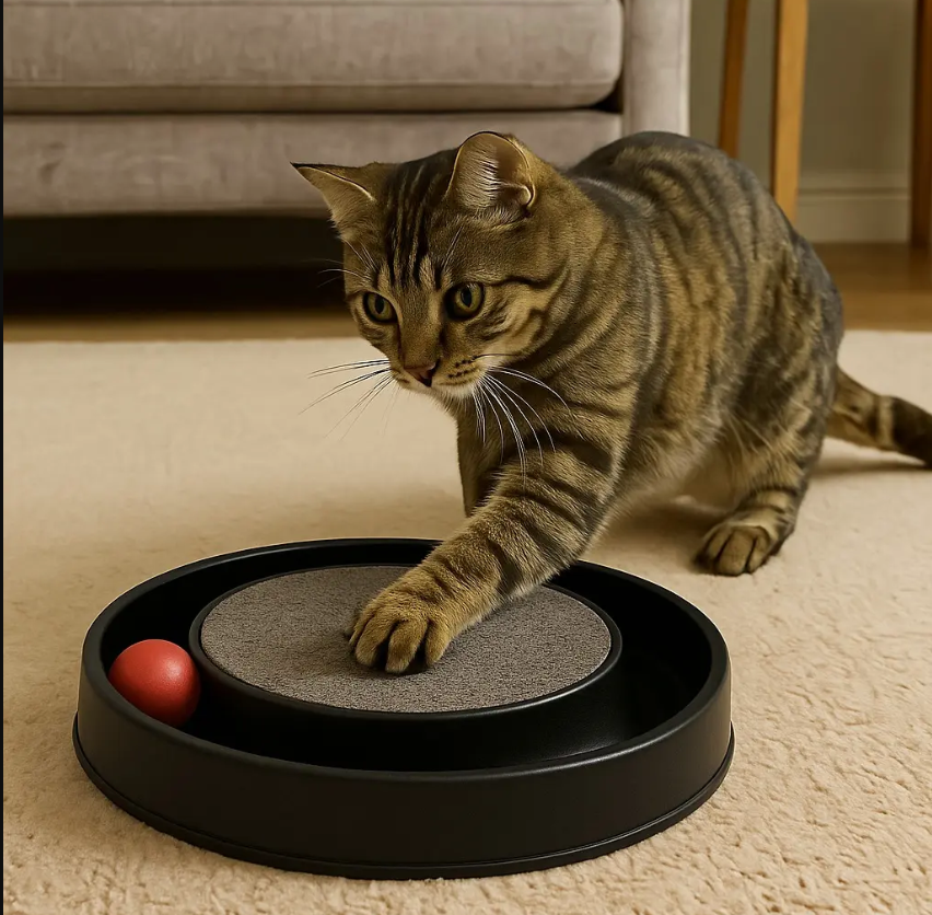 Arranhador Redondo Para Gato Relax Com Bolinha Miau