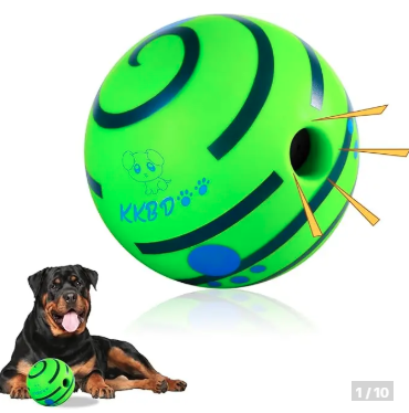 Bola Interativa Giggle para Cães Indestruível Brinquedo para Limpeza de Dentes Cães Grandes
