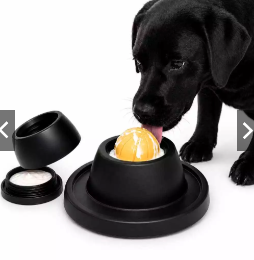 Brinquedo Interativo Pet Bola Giratória Anti Ansiedade Preto