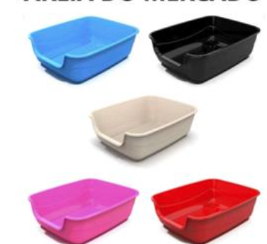 Caixa de Areia Gatos Grande 62x50x20 Furba Jumbox Pet Injet Envio Rápido