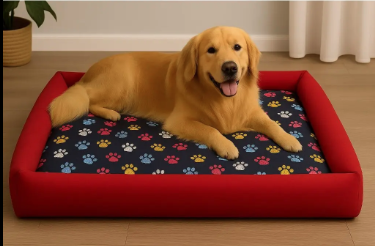 Cama Pet Impermeável Grande 100x87Cm e Media 70x50cm - 100% Lavável Confortável