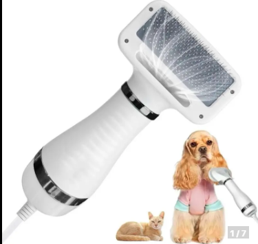 Escova Secadora Pet 2 em 1 Seca Remove Pelos Secador De Pelo Pet Cachorro Gato Profissional 110v
