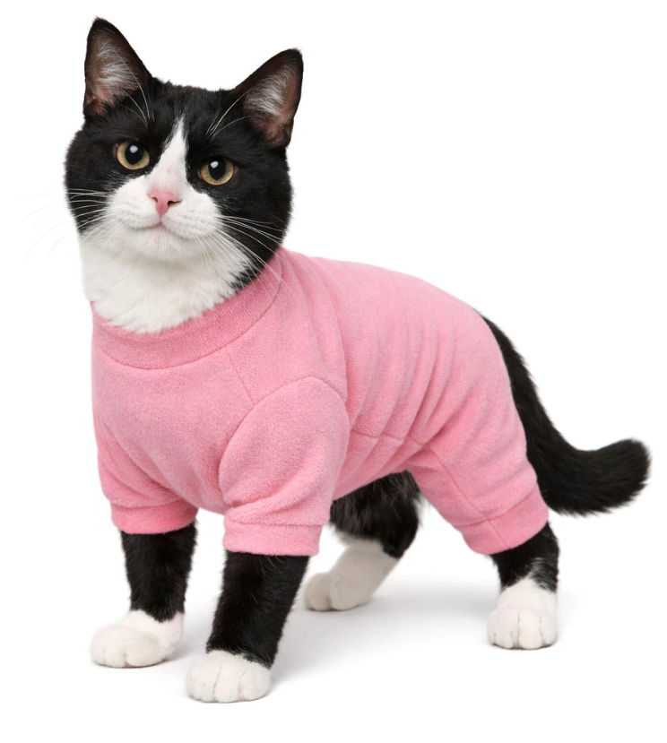 Roupinha para Gatos Macacão Escolher Cor Inverno - Roupa para Pet Macho e Fêmea