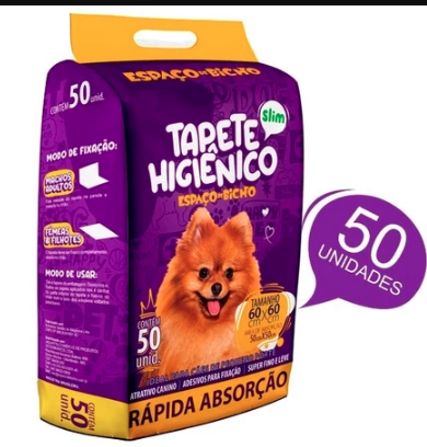 Tapete Higiênico Espaço De Bicho 50 Unidades